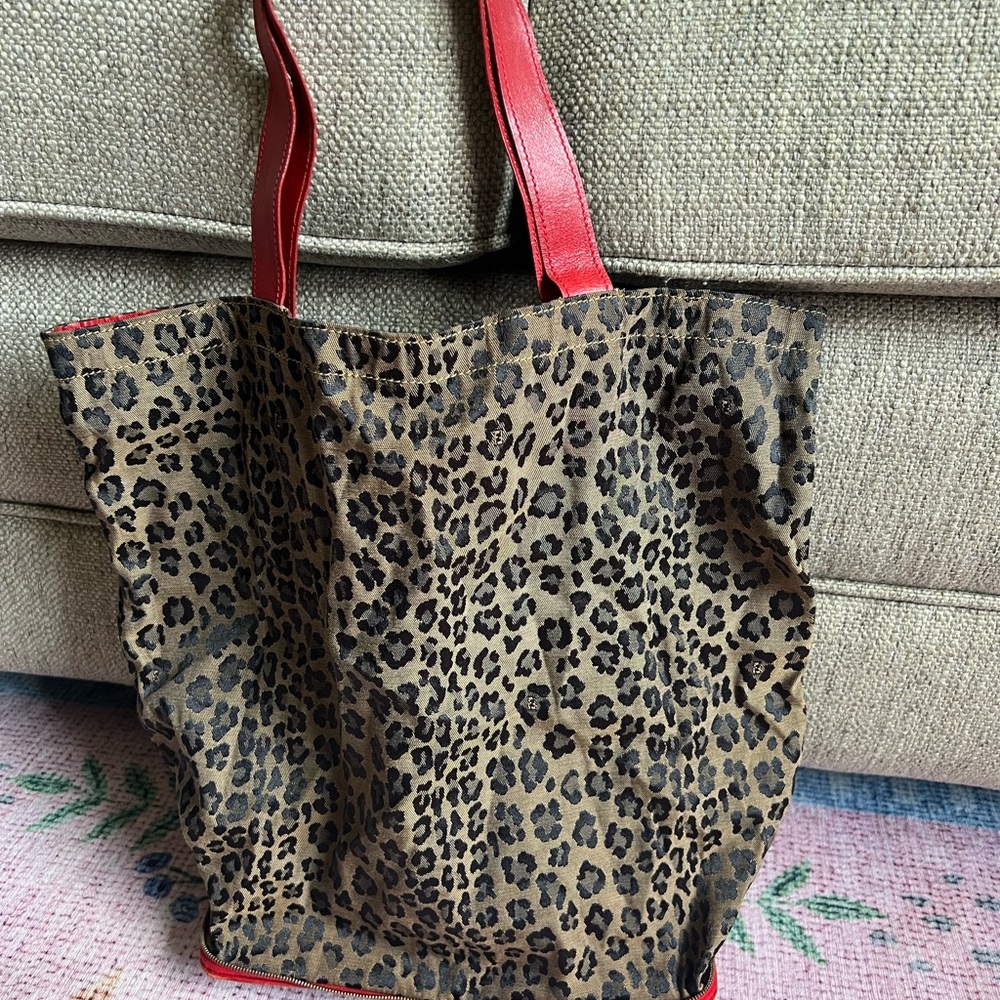 Fendi Leopard Foldable Shopping Tote
